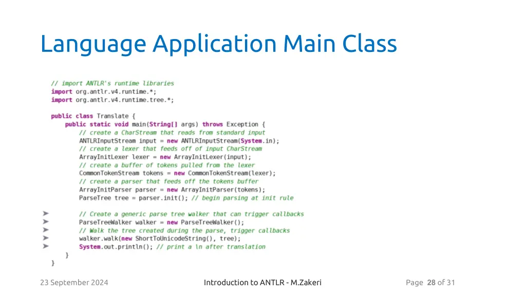 language application main class