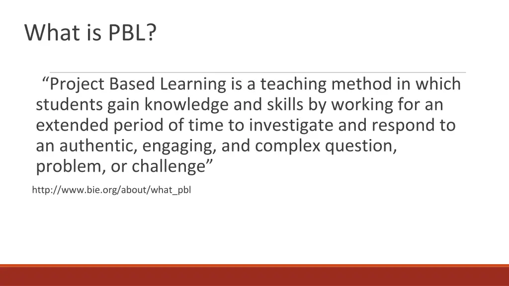 what is pbl