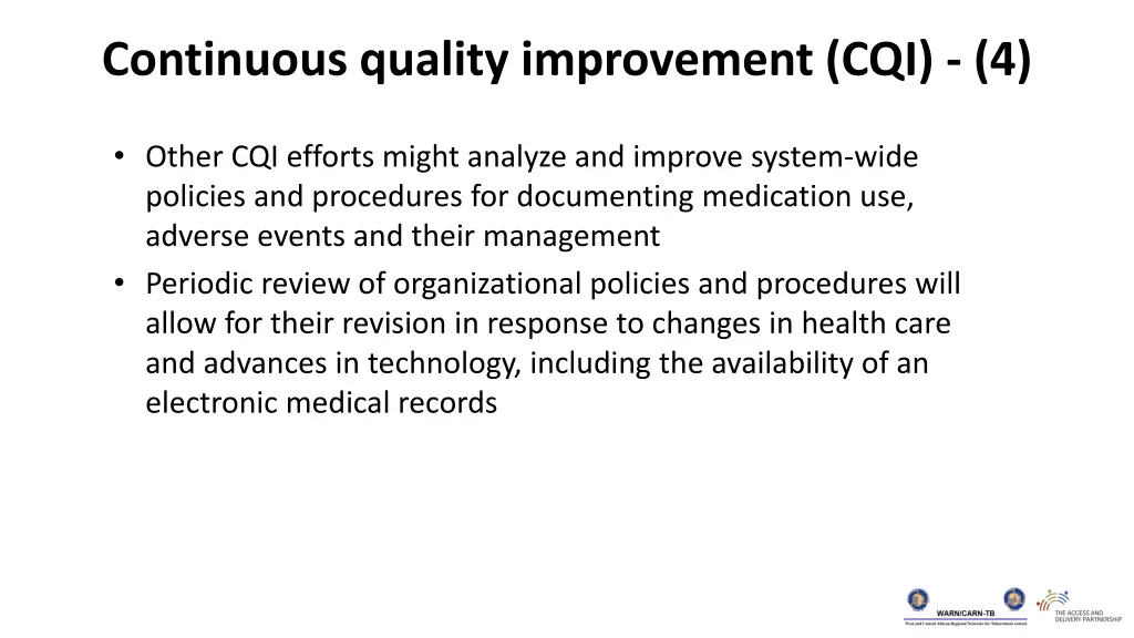 continuous quality improvement cqi 4