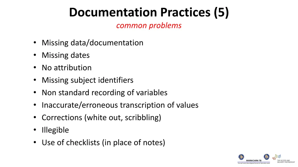 documentation practices 5 common problems