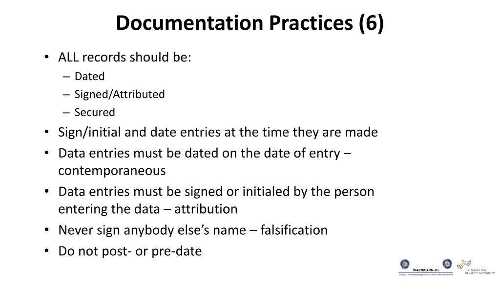 documentation practices 6