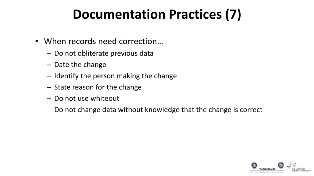 documentation practices 7