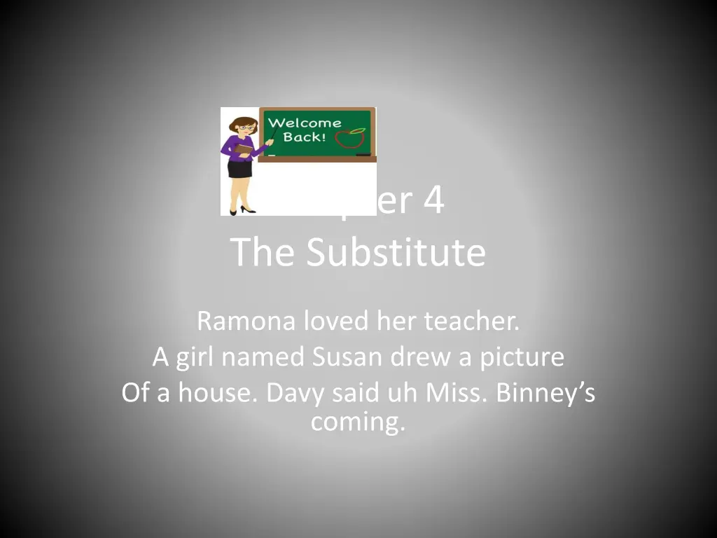 chapter 4 the substitute