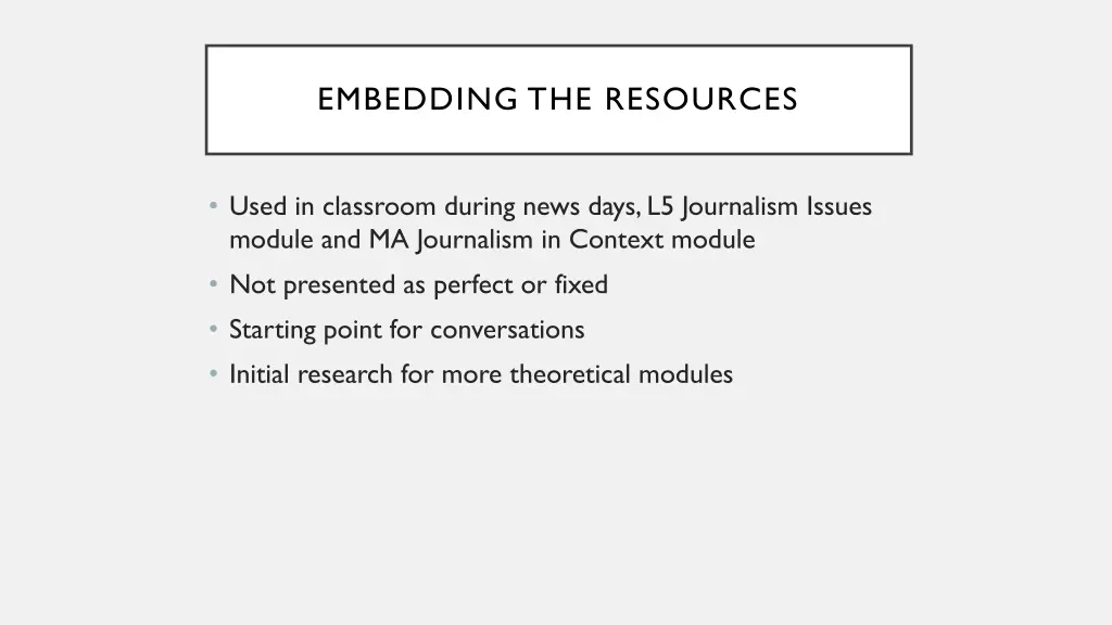 embedding the resources