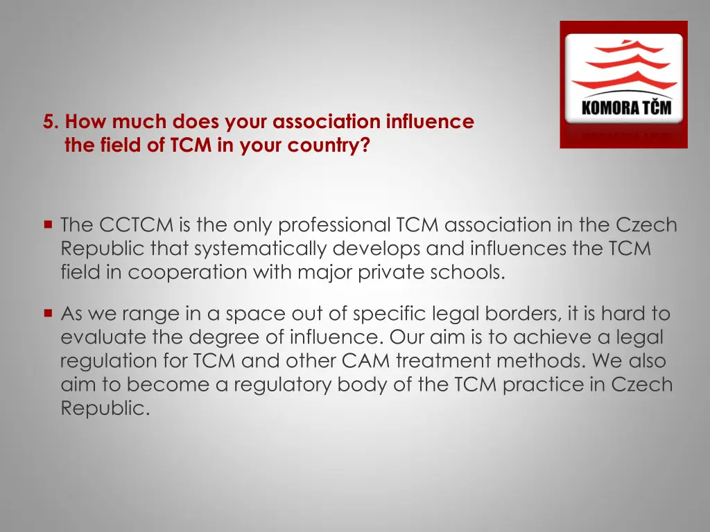 5 how much does your association influence