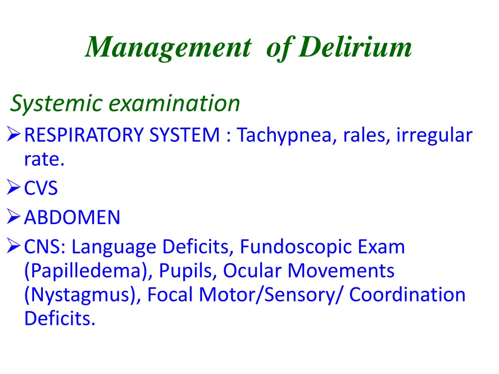 management of delirium 1