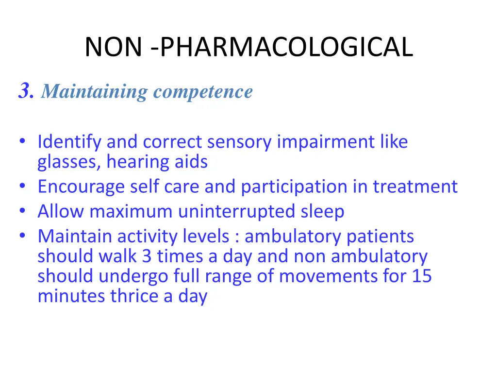 non pharmacological 1