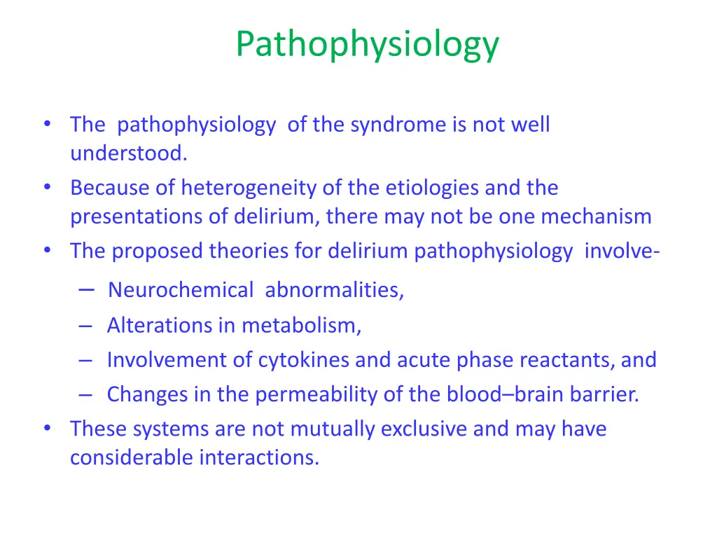 pathophysiology