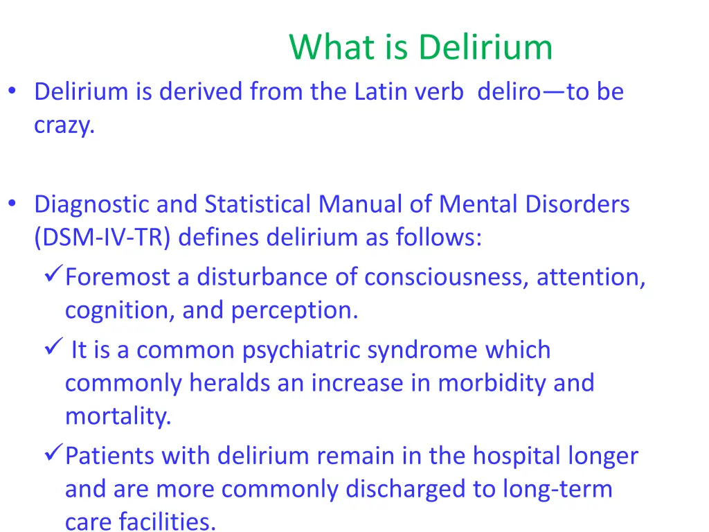 what is delirium