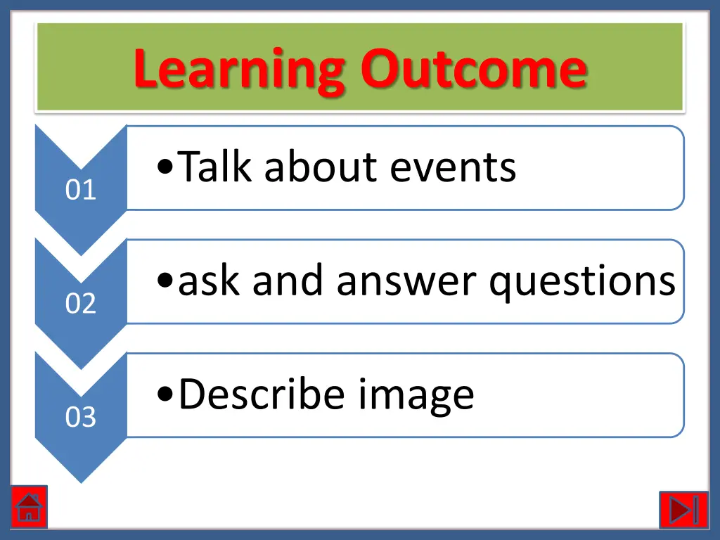 learning outcome