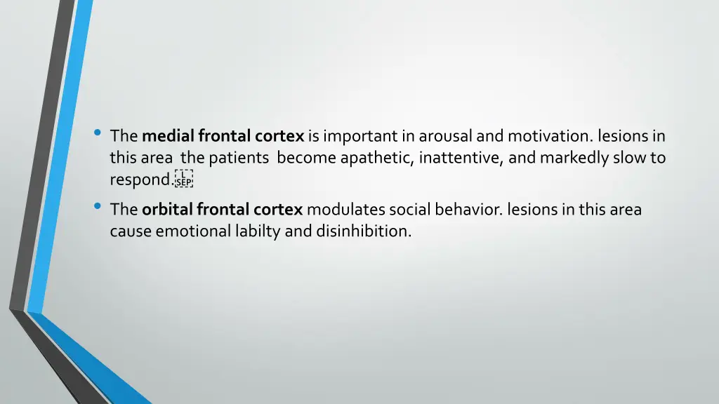 the medial frontal cortex is important in arousal