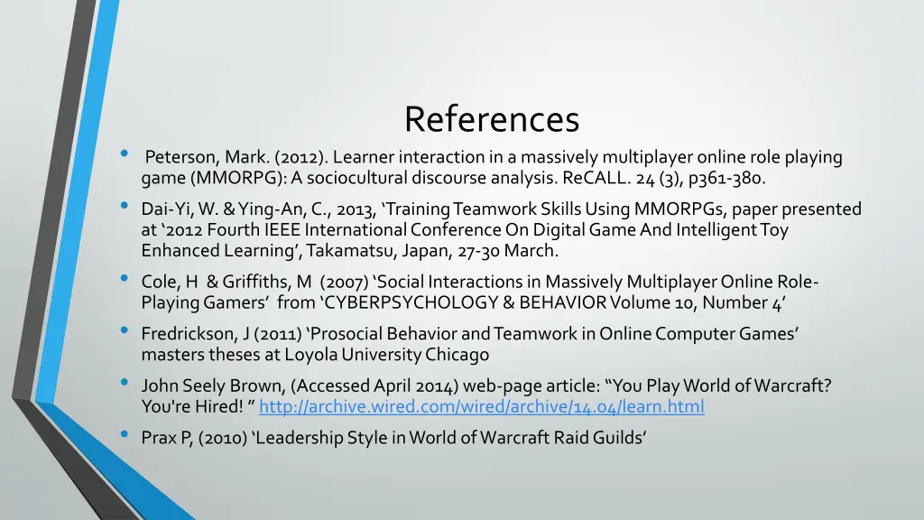 references