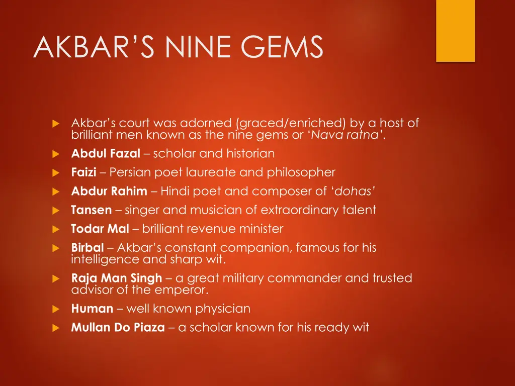 akbar s nine gems