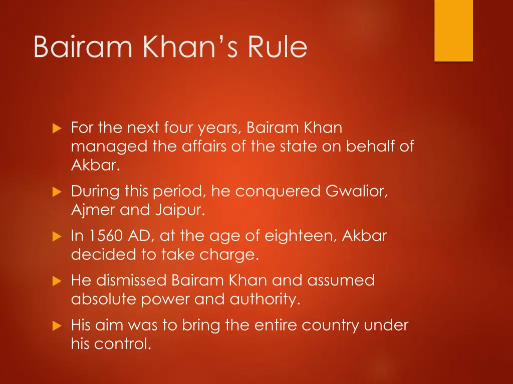 bairam khan s rule