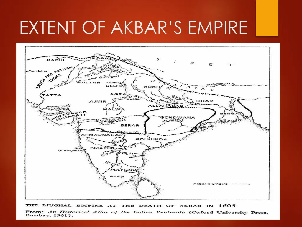 extent of akbar s empire