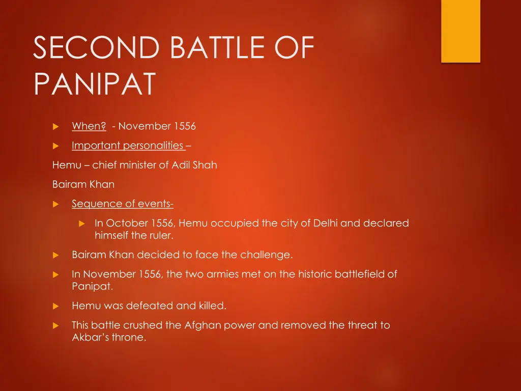 second battle of panipat