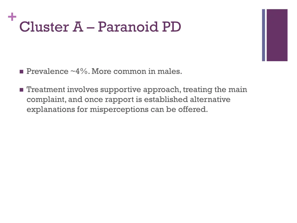 cluster a paranoid pd 3