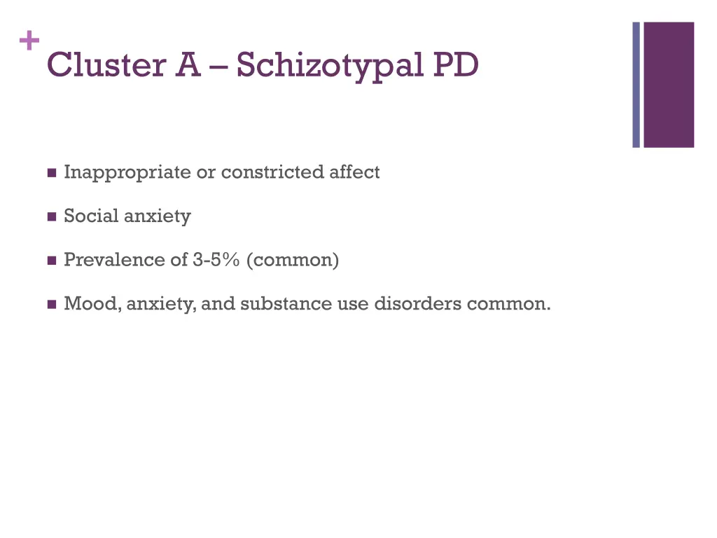 cluster a schizotypal pd 3