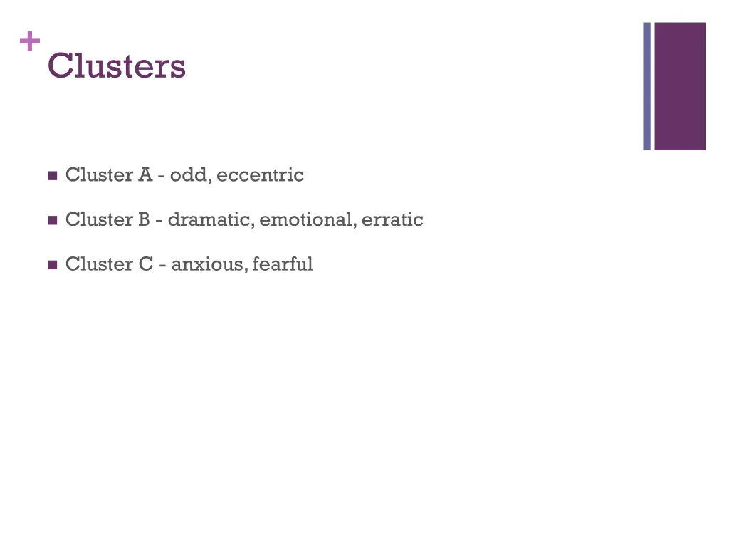 clusters