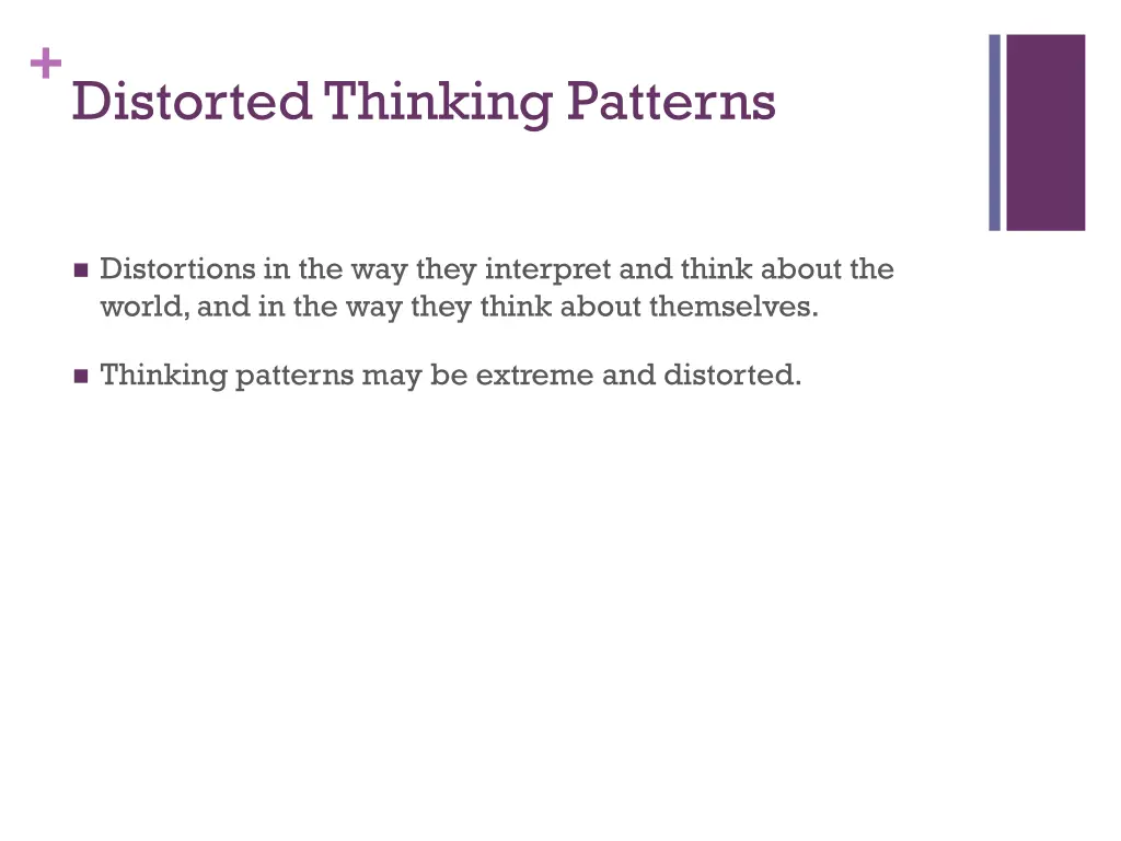 distorted thinking patterns