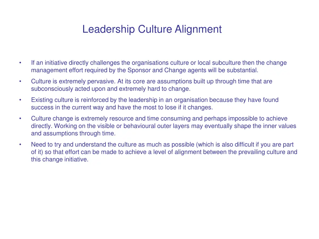 leadership culture alignment