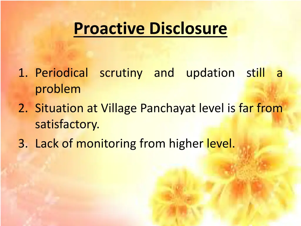 proactive disclosure