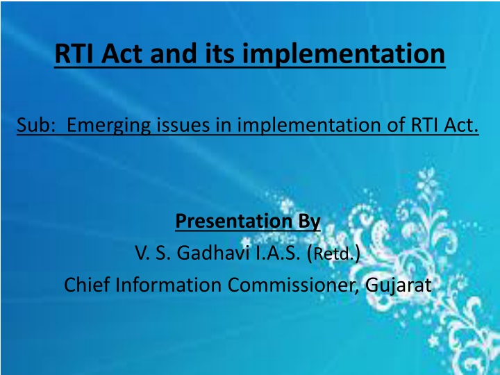 rti act and its implementation