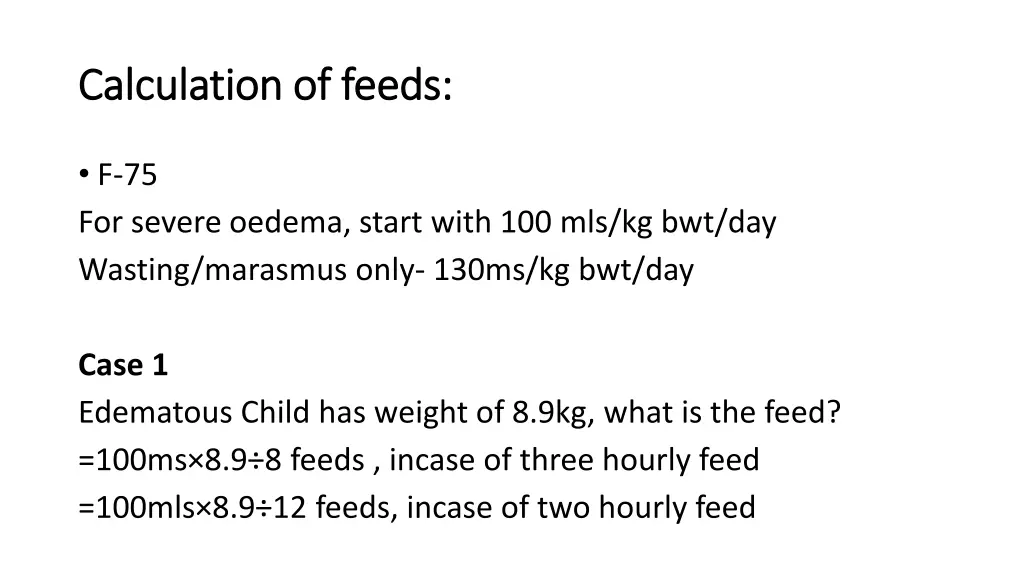 calculation of feeds calculation of feeds