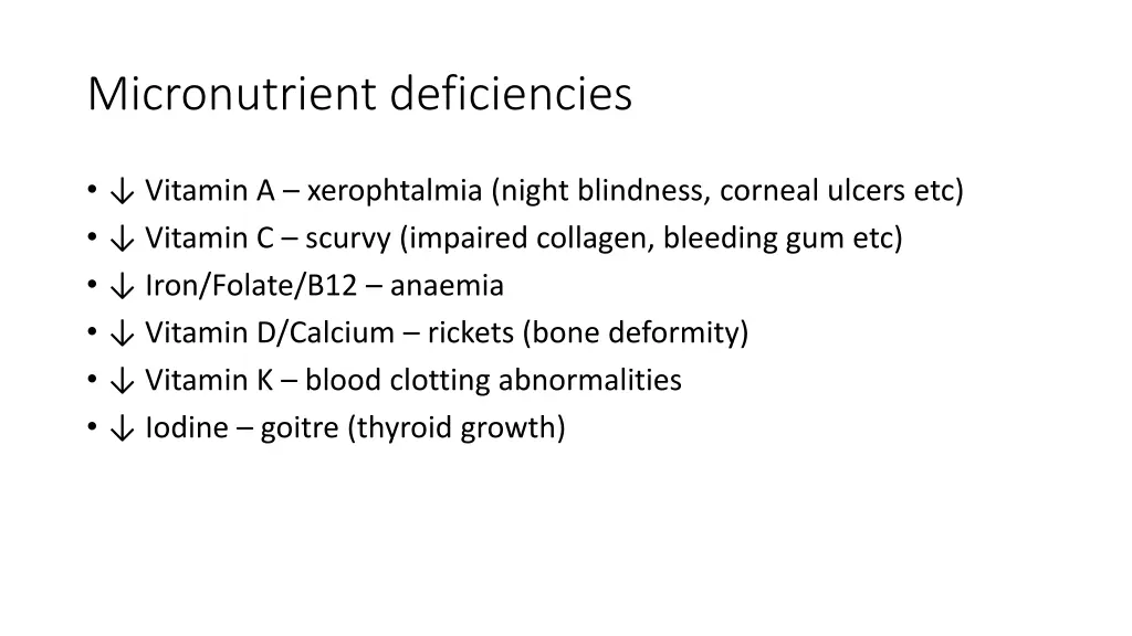 micronutrient deficiencies