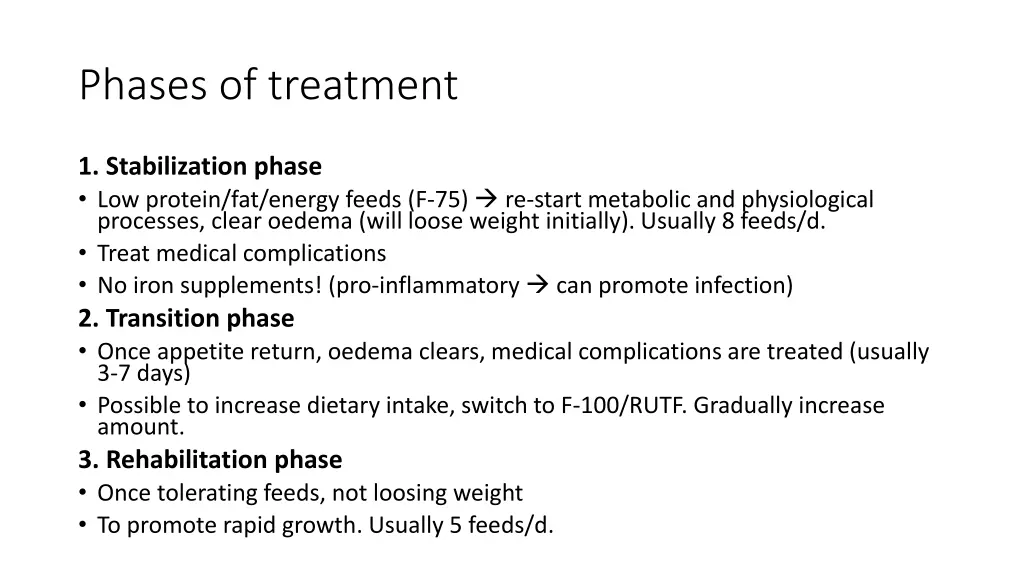 phases of treatment