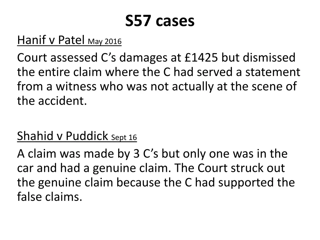 s57 cases