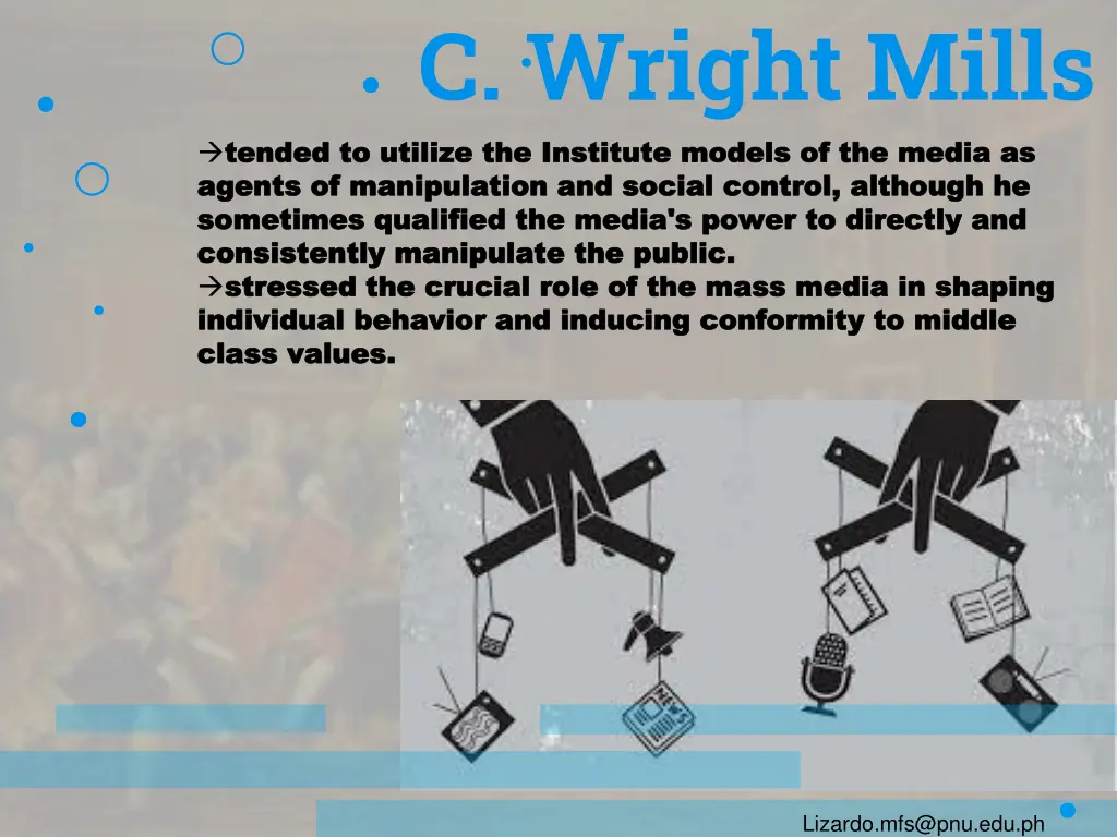 c wright mills tended to utilize the institute