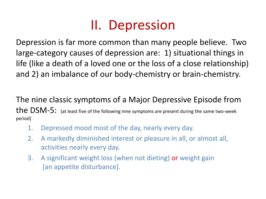 ii depression