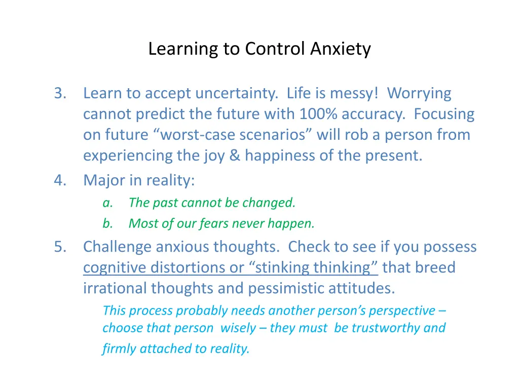 learning to control anxiety 1