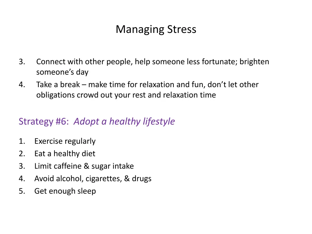 managing stress 4