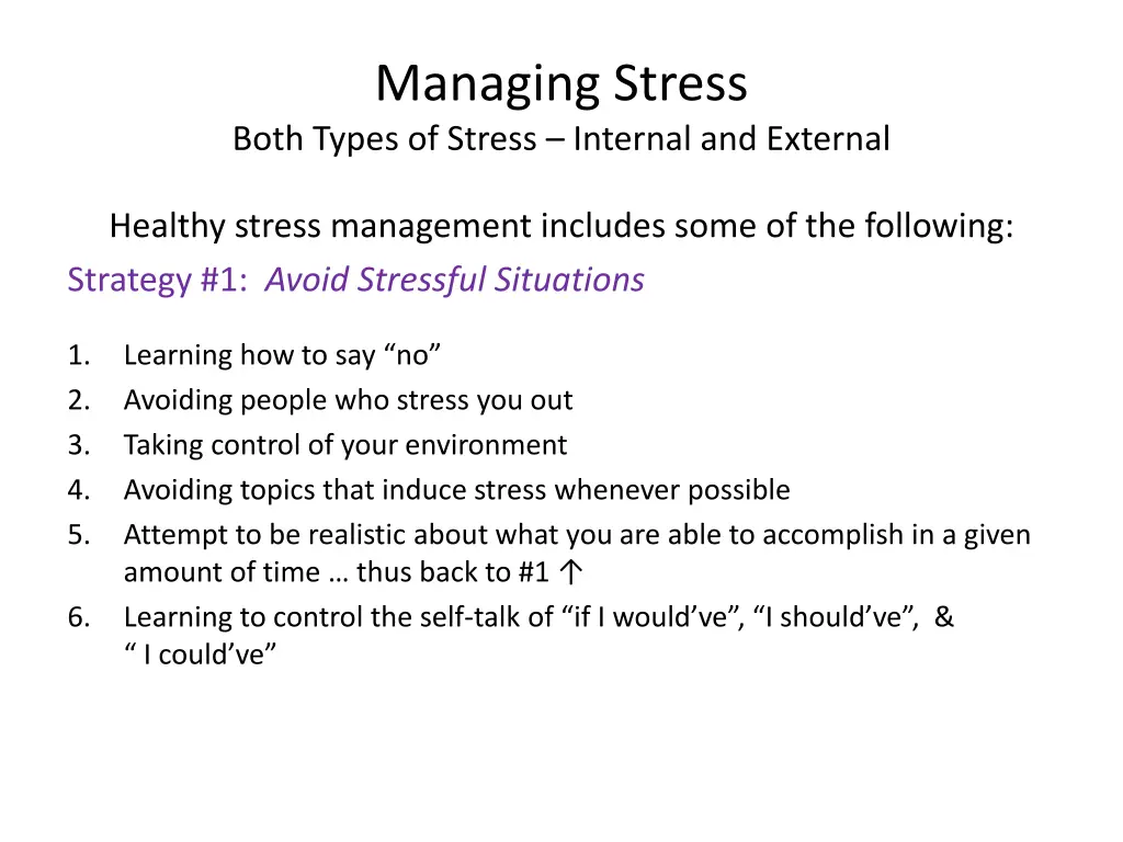 managing stress both types of stress internal