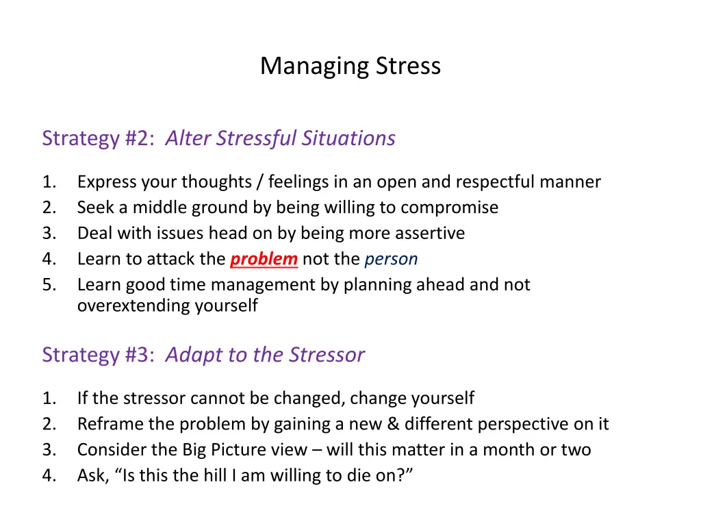 managing stress