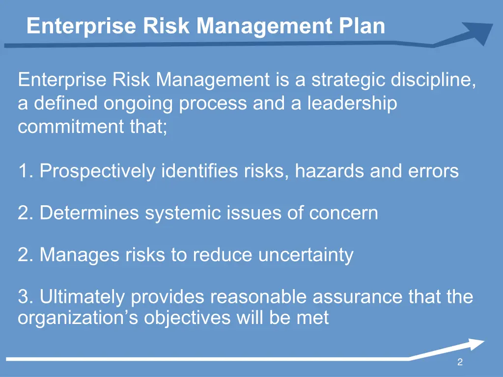 enterprise risk management plan