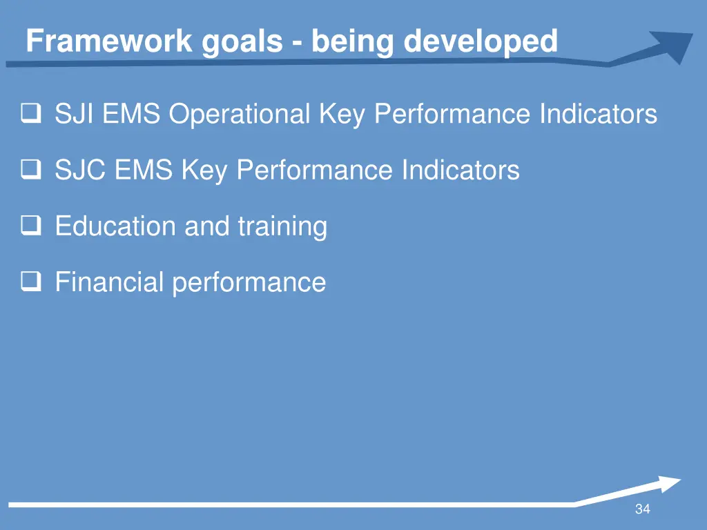 framework goals being developed