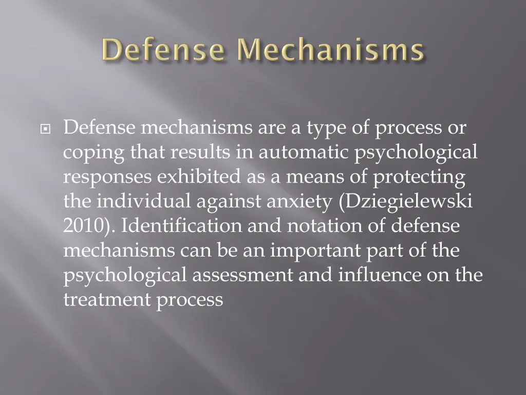 defense mechanisms are a type of process