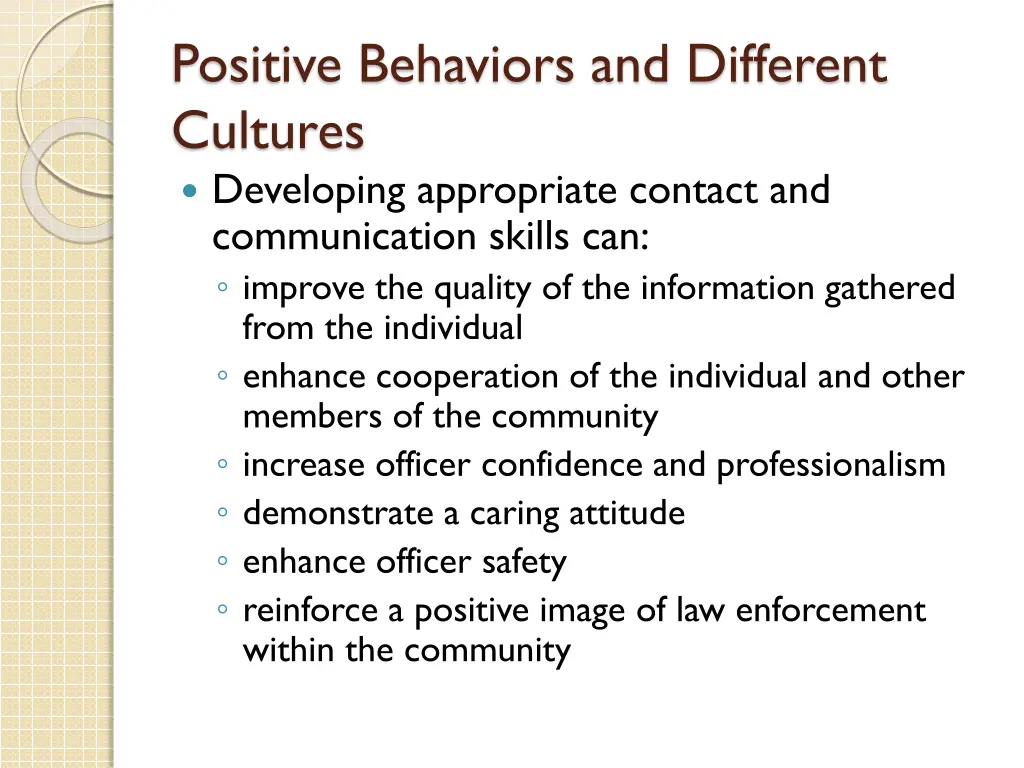 positive behaviors and different cultures 2