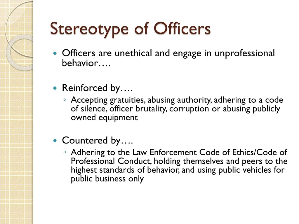 stereotype of officers 1