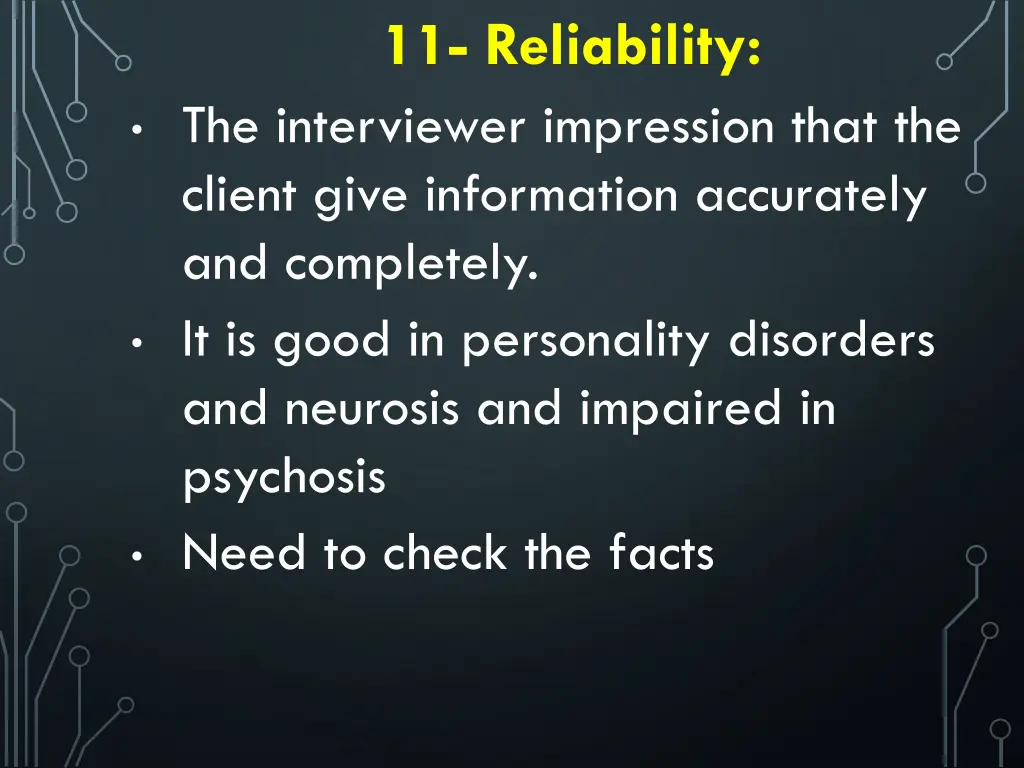 11 reliability