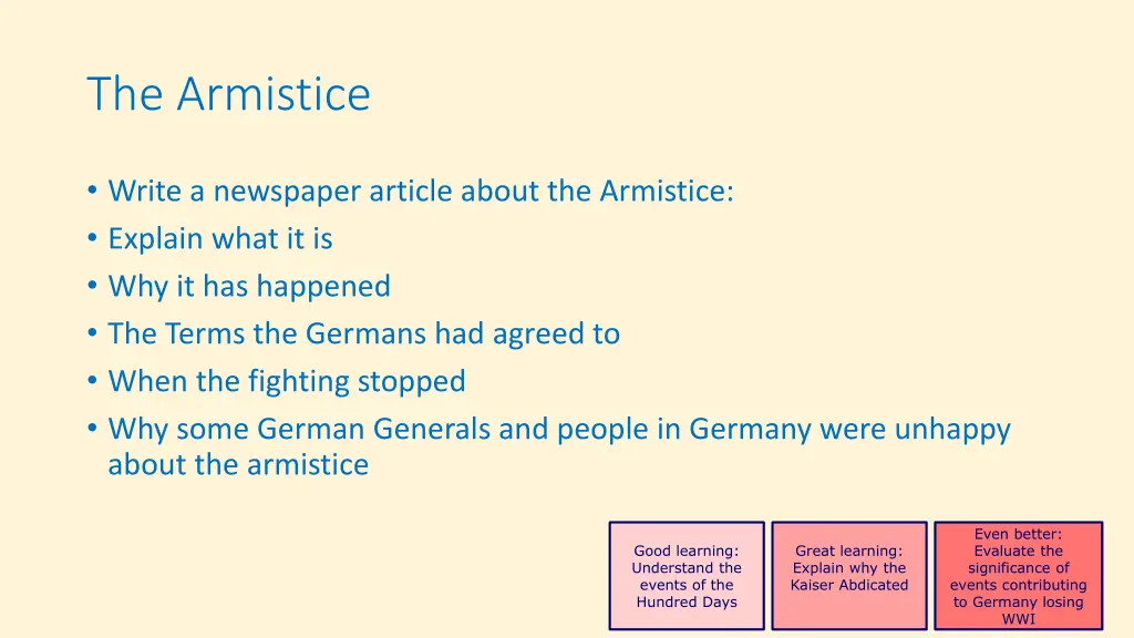 the armistice