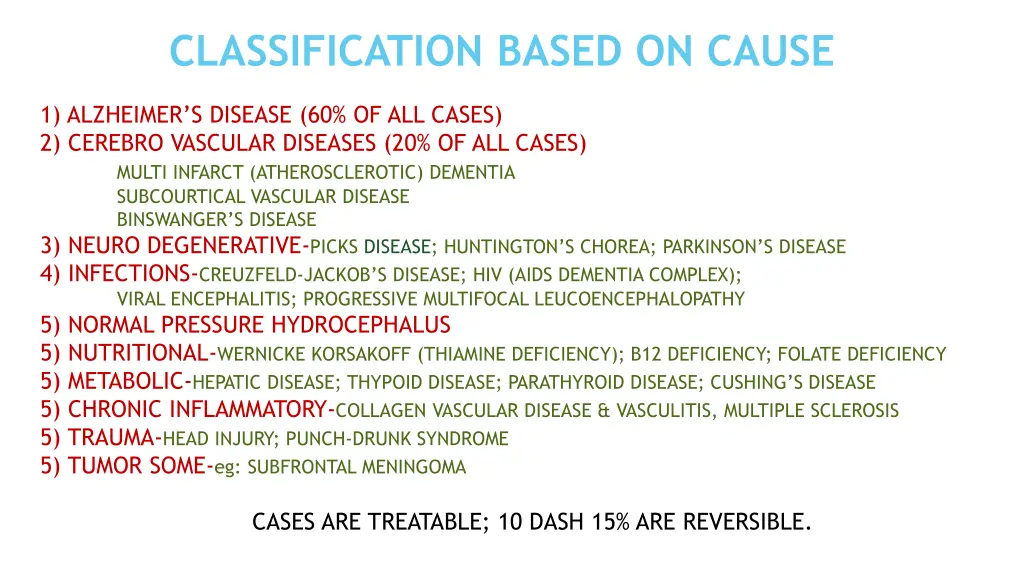 classification based on cause