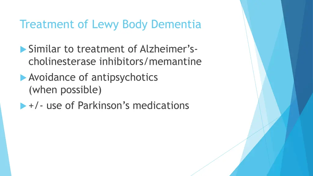 treatment of lewy body dementia