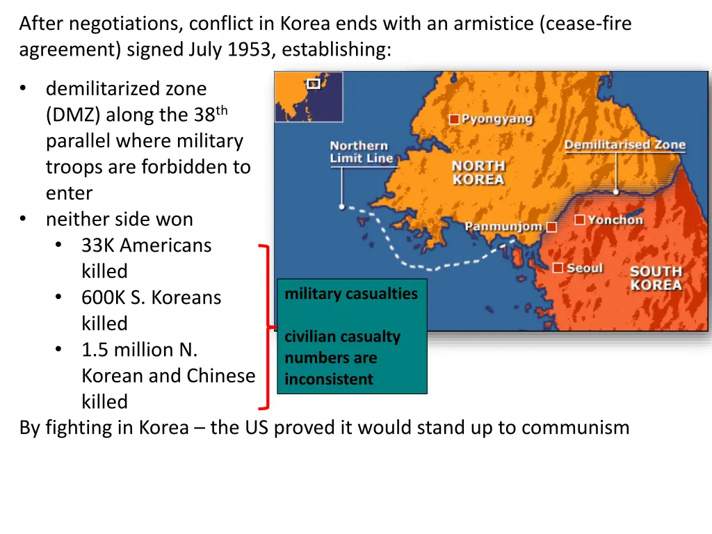 after negotiations conflict in korea ends with