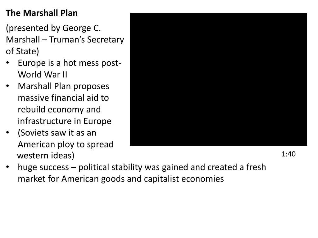 the marshall plan