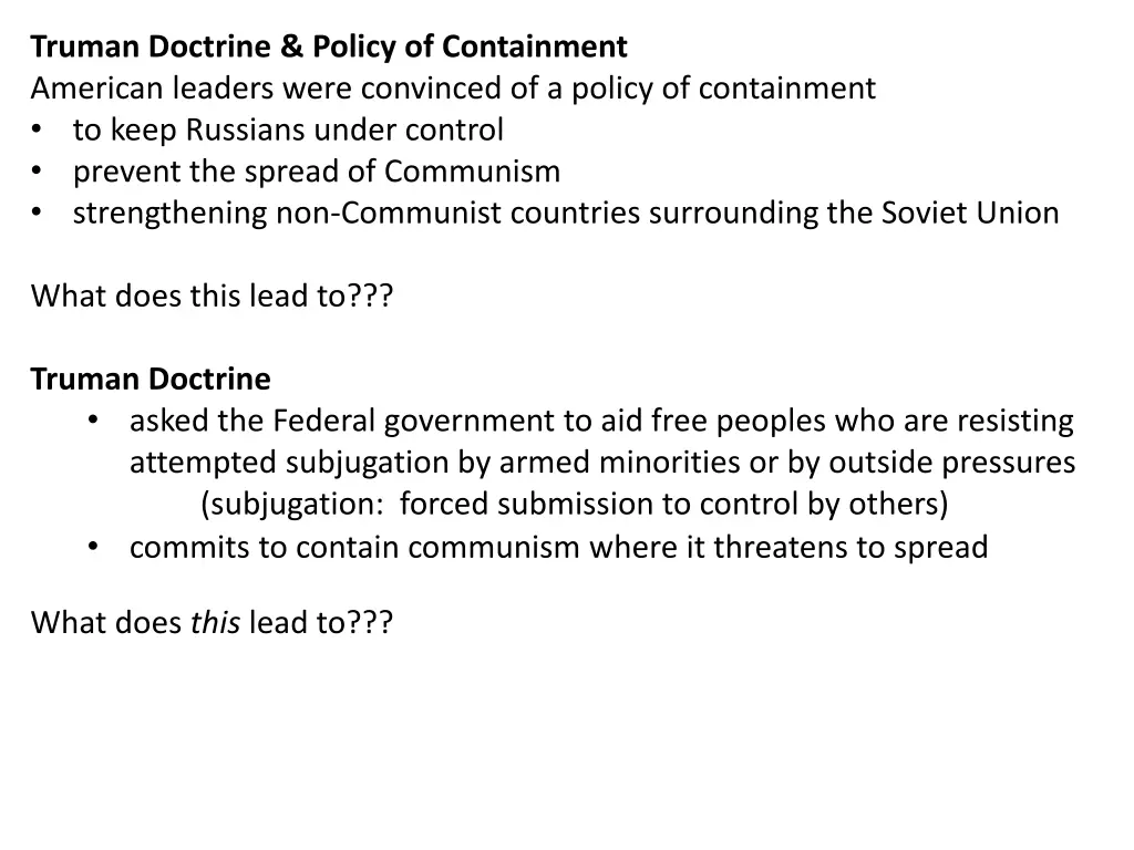 truman doctrine policy of containment american