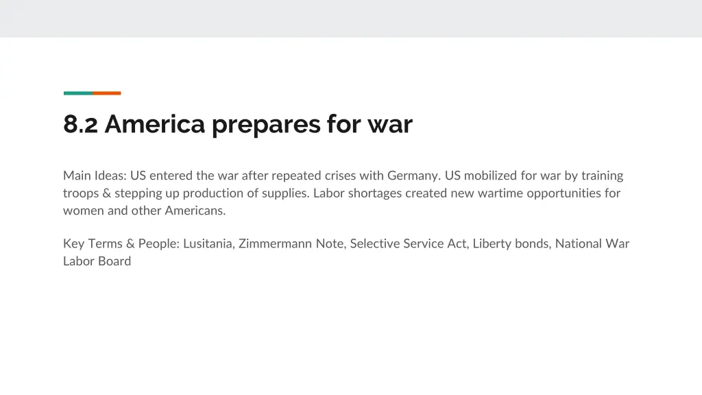 8 2 america prepares for war